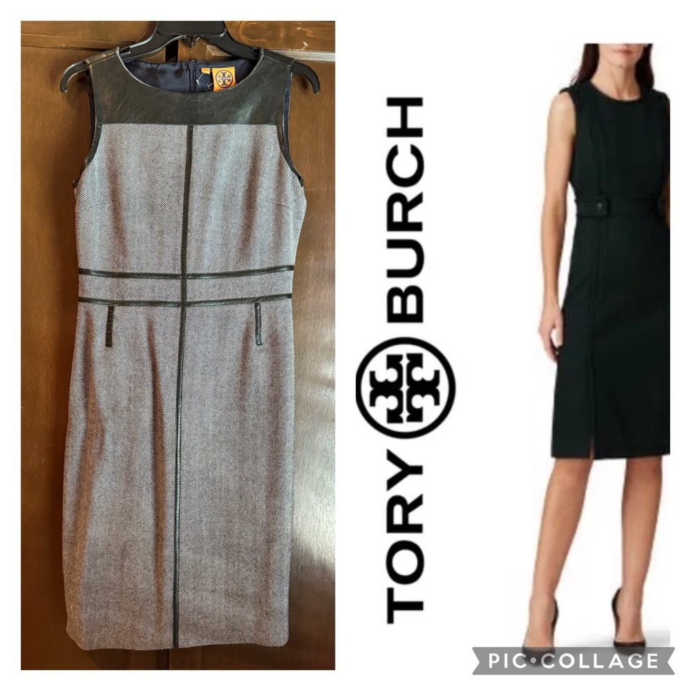 Tory Burch wool & leather dress